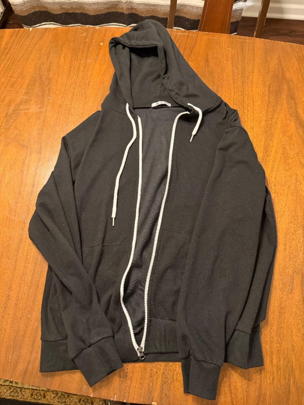 Black men’s zip up hoodie